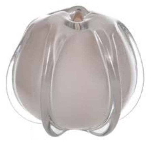 Vaso Decorativo Vidro Bege Areia 22cm
