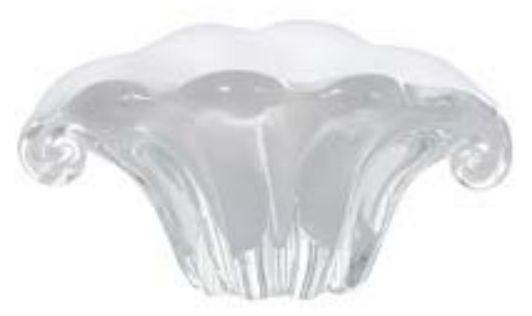 Vaso Decorativo Vidro Branco 10cm