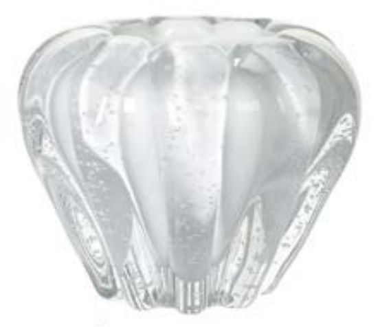 Vaso Decorativo Vidro Branco 16cm