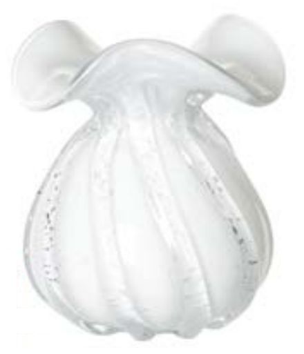 Vaso Decorativo Vidro Branco 16cm