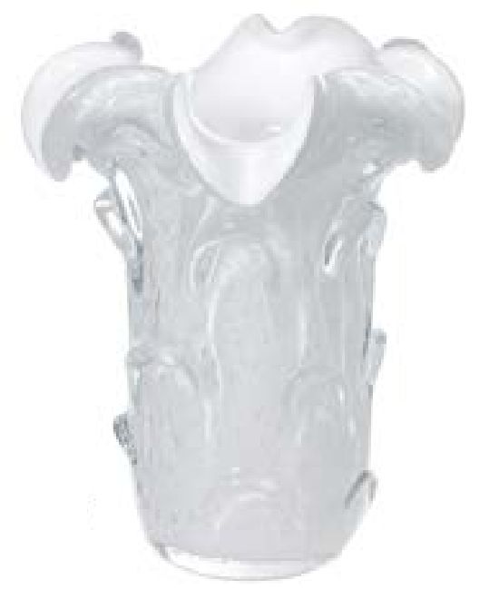 Vaso Decorativo Vidro Branco 24cm