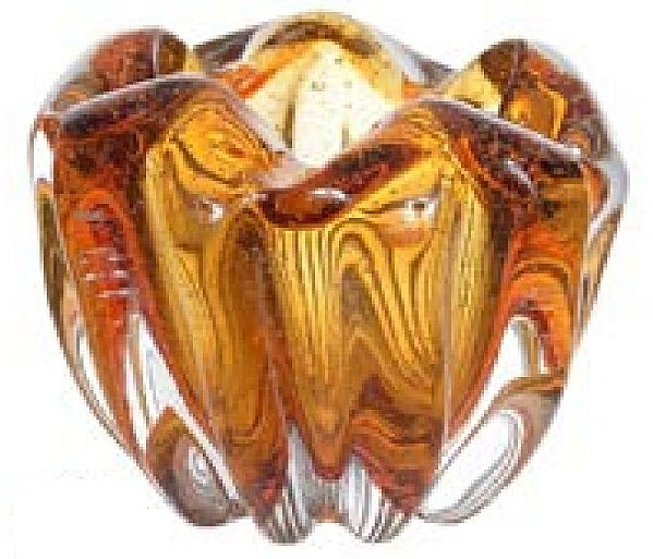 Vaso Decorativo Vidro Âmbar 11,5cm