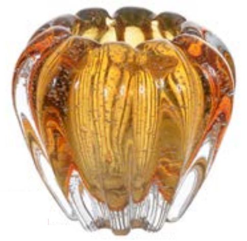 Vaso Decorativo Vidro Âmbar 14cm