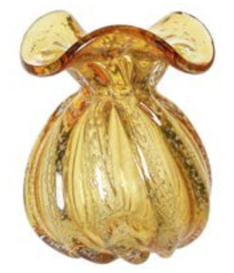 Vaso Decorativo Vidro Âmbar 16cm