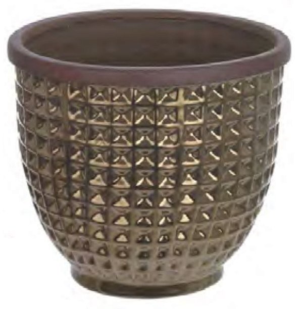 Vaso Cerâmica Cobre 19cm