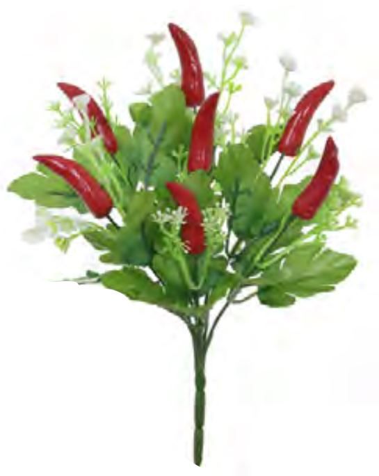 Planta Artificial Pendentes Pimenta Vermelho 34cm