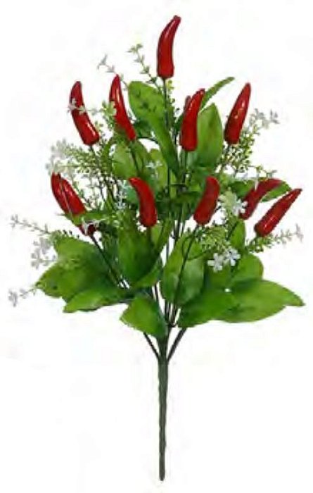Planta Artificial Pendentes Pimenta Vermelho 45cm