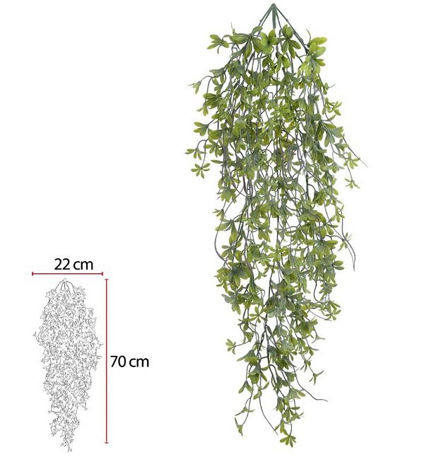 Planta Artificial Pendentes Grass C/Powder 80cm