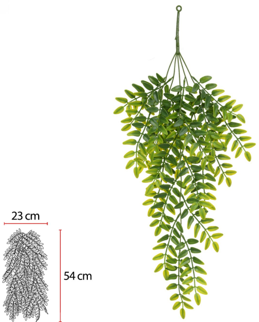 Planta Artificial Pendentes Jasminum Verde 63cm