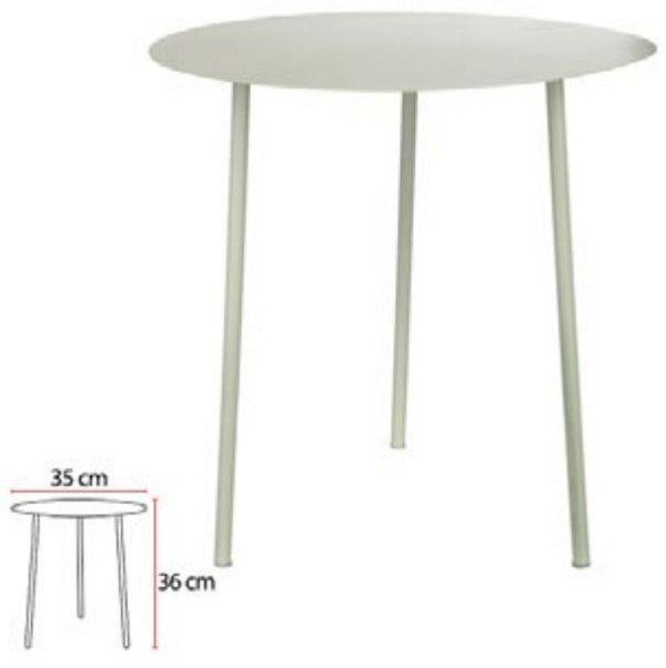 Mesa Lateral Metal 35x36cm Verde Claro