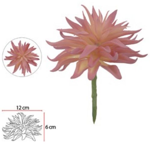 Planta Artificial Suculenta Vermelho Claro 15cm