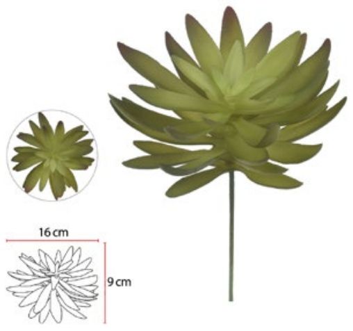 Planta Artificial Suculenta Verde 2T 22cm