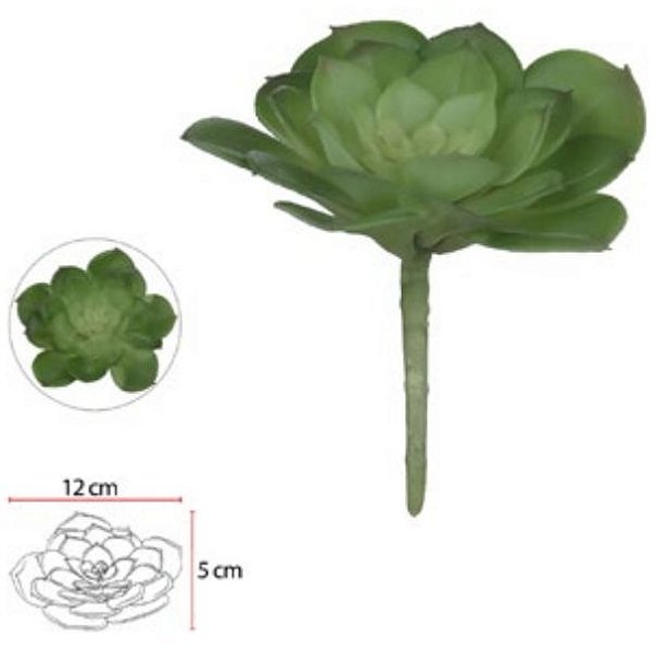 Planta Artificial Suculenta Verde 2T 10cm