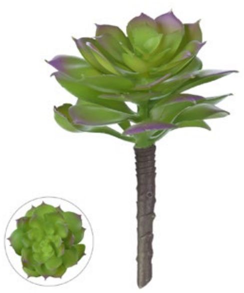 Planta Artificial Suculenta Verde 16cm