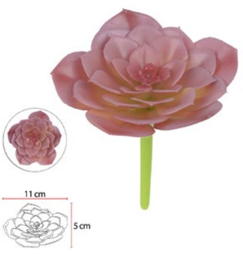 Planta Artificial Suculenta Froster Vermelho 2T 9cm