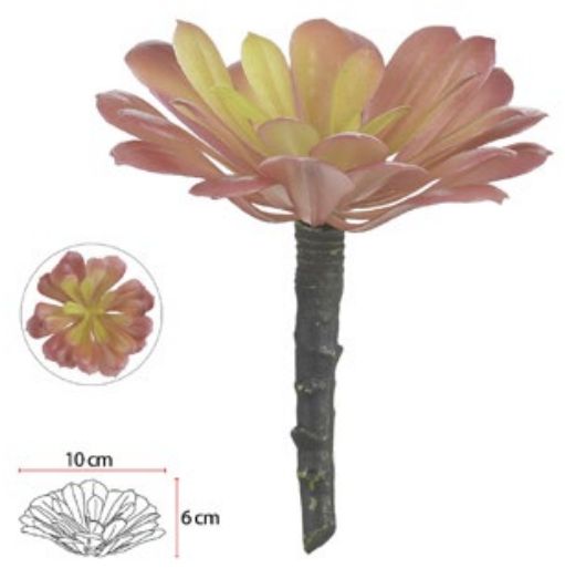 Planta Artificial Suculenta Verde Outono 13cm