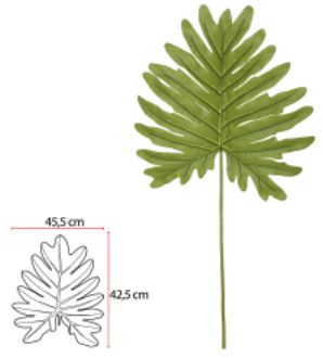 Planta Artificial Folha Philo Real Toque Verde 1,02cm