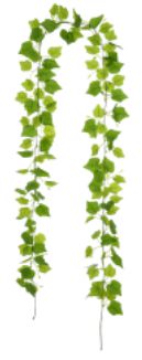 Planta Artificial Folhagem Uva Guirlanda Real Toque X135 Verde 2,3m