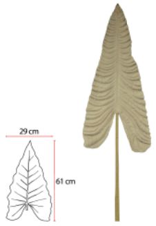 Folhagem Artificial Folha Eva Orelha De Elefante Palha 92cm