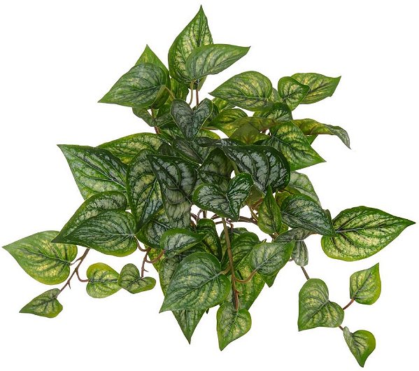 Planta Artificial Pendurar Gerânio Real Toque C/UV X58 Verde Creme 30cm