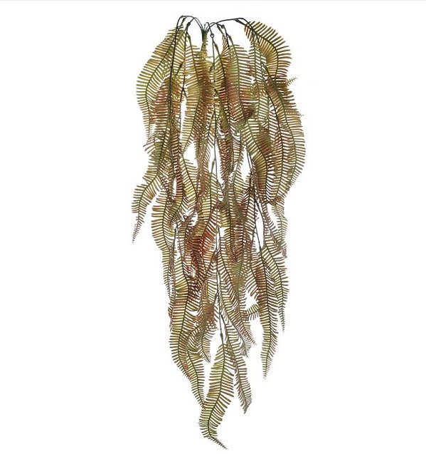 Folhagem Artificial Pendurar Samambaia X44 Verde Outono 88cm