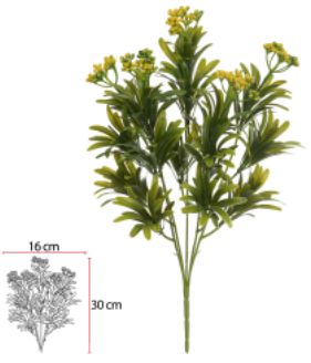 Folhagem Artificial Podocarpos X5 Amarelho 36cm
