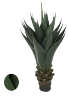 Planta Árvore Artificial Folhagem Agave X25 Verde 85cm