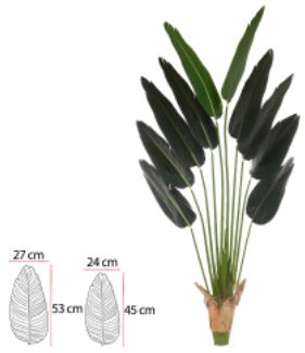 Planta Árvore Artificial Palmeira Viajante X10 Verde 1,8m