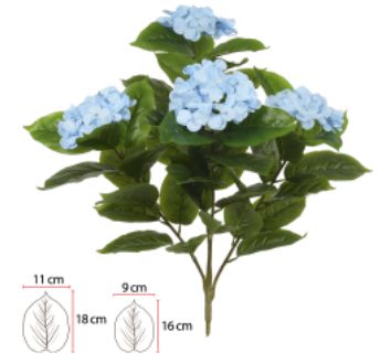 Planta Artificial Hortensia X44 Azul 70cm