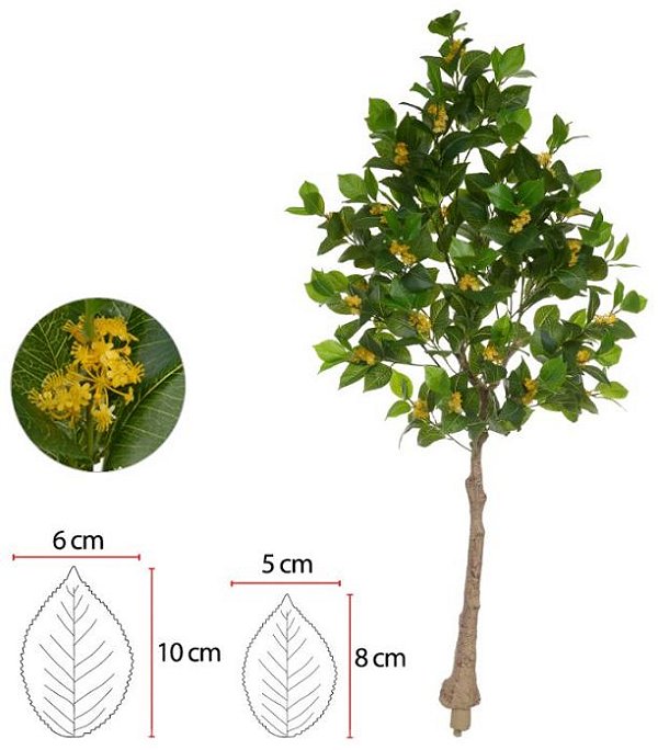 Planta Artificial Folha C/Flor X352 Amarelo 1,60m
