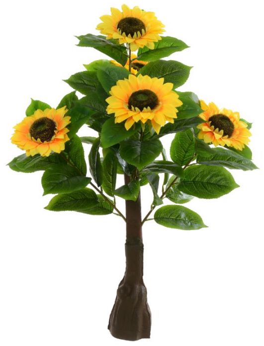 Planta Árvore Artificial Girrasol Real Toque X55 Amarelo 90cm