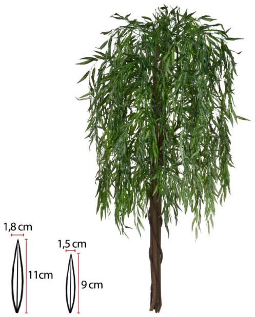 Planta Artificial Salgueiro Chorão Real Toque X1963 Verde 1,8m