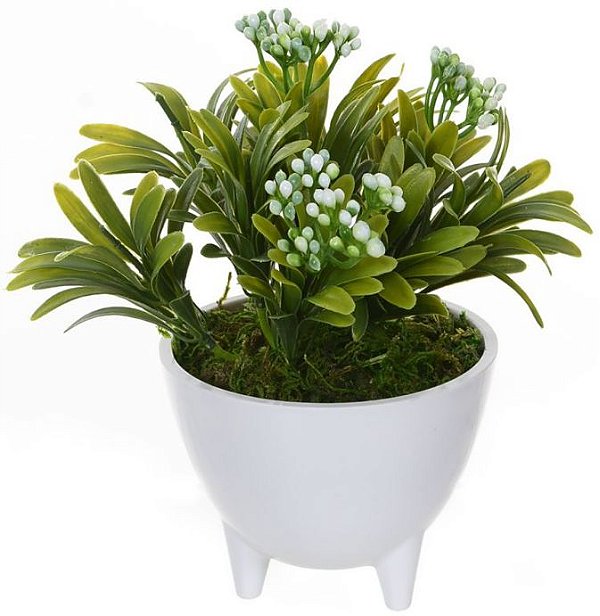 Arranjo Sementinha Branco 13cm