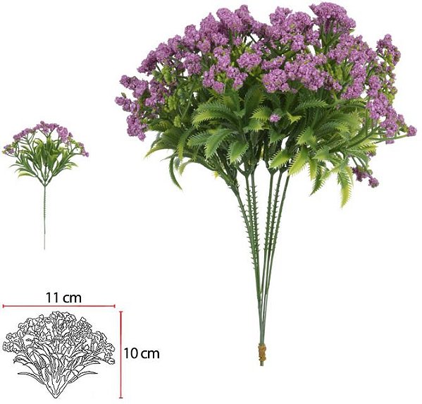 Folhagem Pick Grass Gipso Plastico X5 Beauty 23cm com 6 Hastes