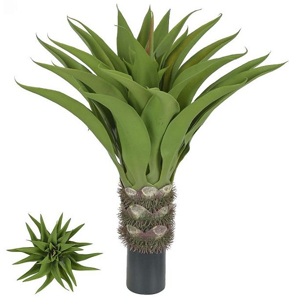 Planta Árvore Agave Plastico X24 Verde 60cm