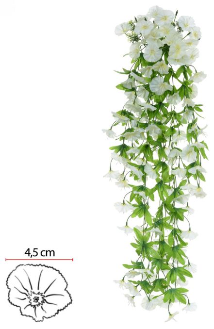Folhagem Petunia Pendurar X118 Branco 85cm