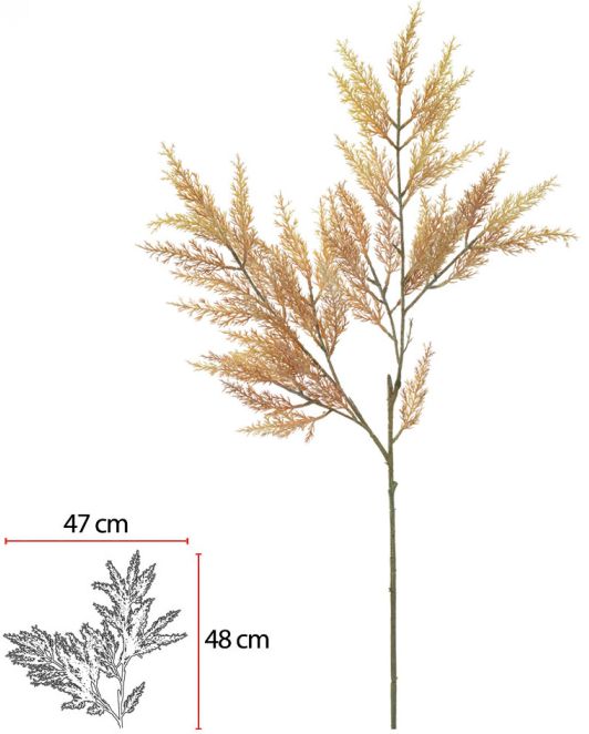 Planta Artificial Astilbe Com Flocked Ocre 2T Outono 80cm