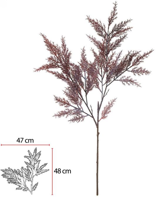 Planta Artificial Astilbe Com Flocked Marsala 2T Outono 80cm