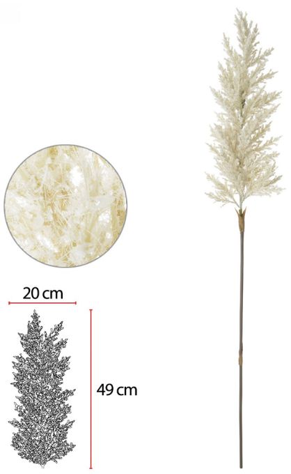 Planta Artificial Astilbe Com Flocked Off Withe 118cm