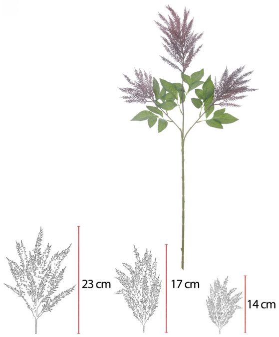 Planta Artificial Astilbe Com Print Berinjela 98cm