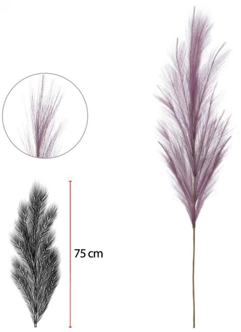 Planta Artificial Pluma Mauve 1,02cm