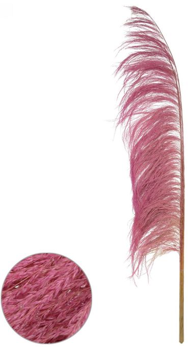 Planta Artificial Pluma Pendao Canabrava Com 3 Hastes Desidratado Rosa Antigo 150cm