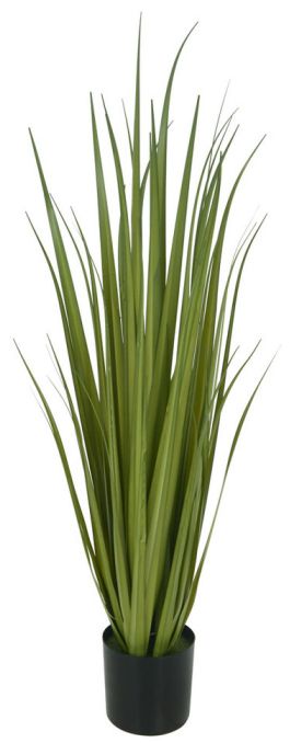 Planta Artificial Folhagem Grass C/Pote Verde 2T 90cm