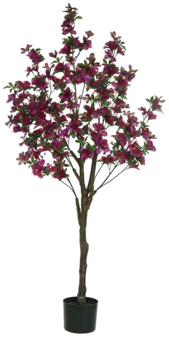 Planta Arvore Artificial Azaleia Pu C/Pote X544 Fucsia 1,4m