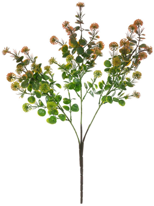 Folhagem Grass C/Print Plastico X36 Laranja Outono 55cm
