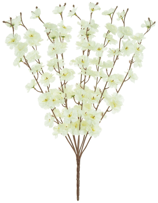 Planta Artificial Buque Flor Cerejeira X90 Creme 60cm