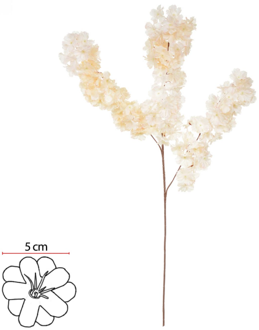 Haste Flor Cerejeira X108 Pessego 95cm