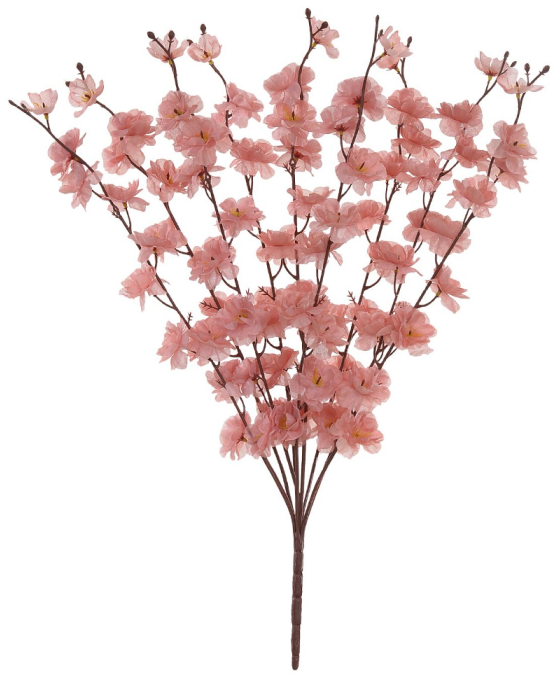 Planta Artificial Buque Flor Cerejeira X90 Rosa Antigo 60cm