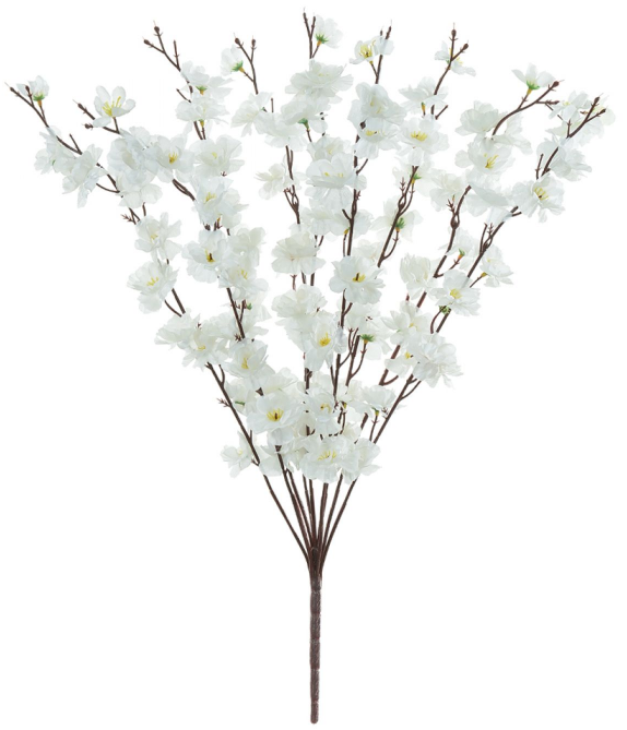 Planta Artificial Buque Flor Cerejeira X90 Branco 60cm