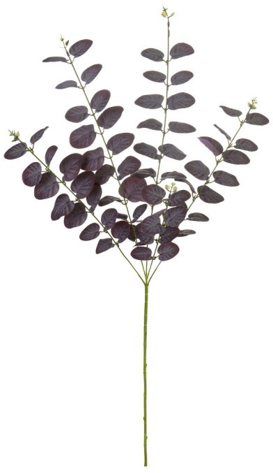 Planta Artificial Folhagem Galho Eucalipto X72 Purpura Outono 90cm